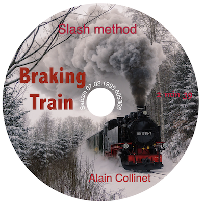 Braking train est le premier titre avec composition slash d'Alain Collinet. Un train freine dans la nuit...
