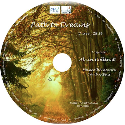 Path to drams est une composition-slash originale d'Alain Collinet issue de l'hypnose Pays des rêves de la Professeure Marie-Elisabeth Faymonville