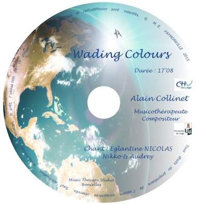 Wading Colours est une composition-slash originale d'Alain Collinet issue de l'hypnose Douleur Couleur de la Professeure Marie-Elisabeth Faymonville